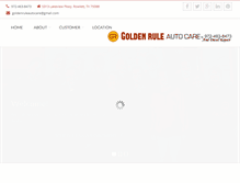 Tablet Screenshot of goldenruleautocare.com